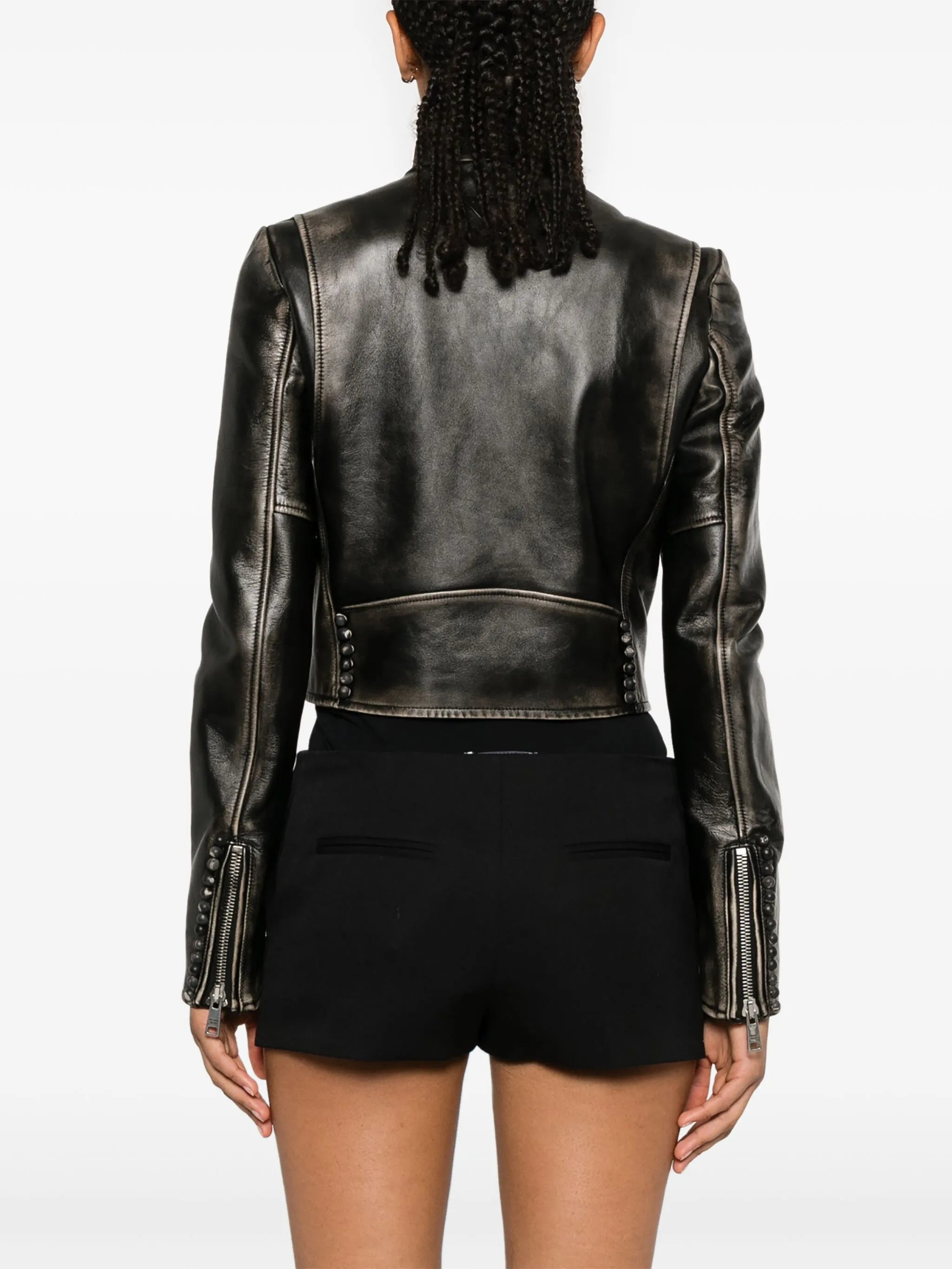 leather biker jacket - 4