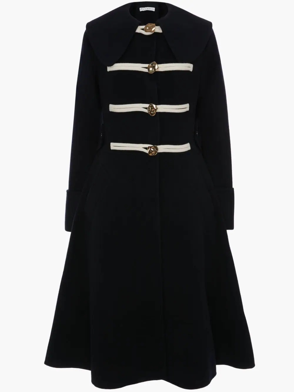 ROUND COLLAR A-LINE COAT - 1