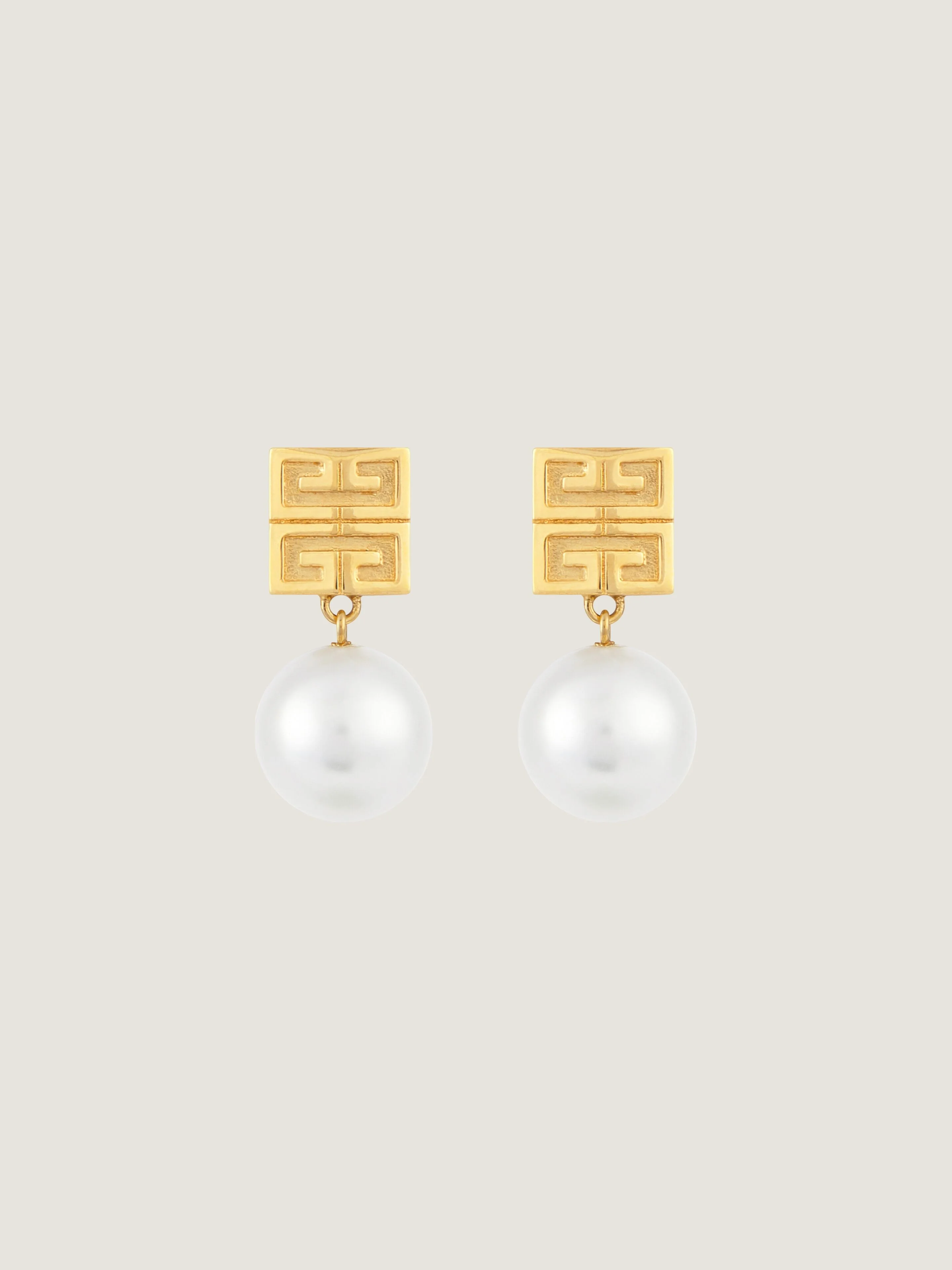 4G EARRINGS IN METAL WITH PEARLS - 1