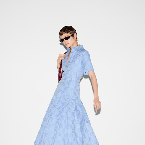 Cotton poplin midi dress - 6