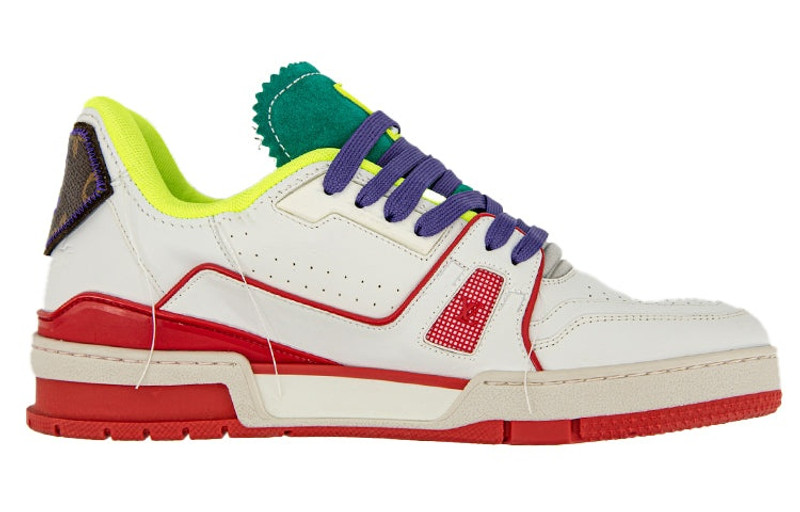 Louis Vuitton LOUIS VUITTON Trainer Upcycling Sneakers 'White Turquoise for China' 1A9D9N outlook