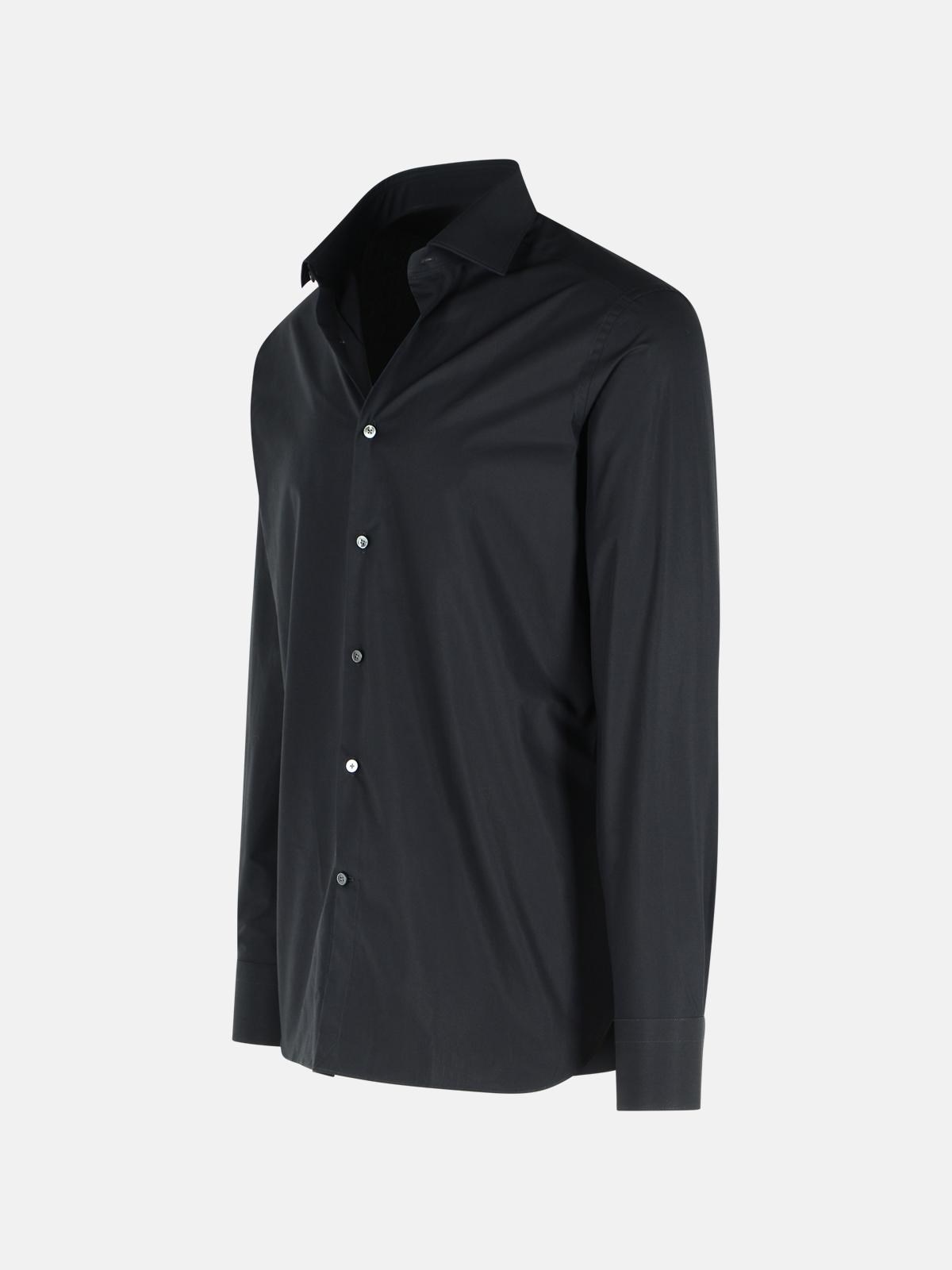 'TROFEO' DARK BLUE COTTON SHIRT - 2