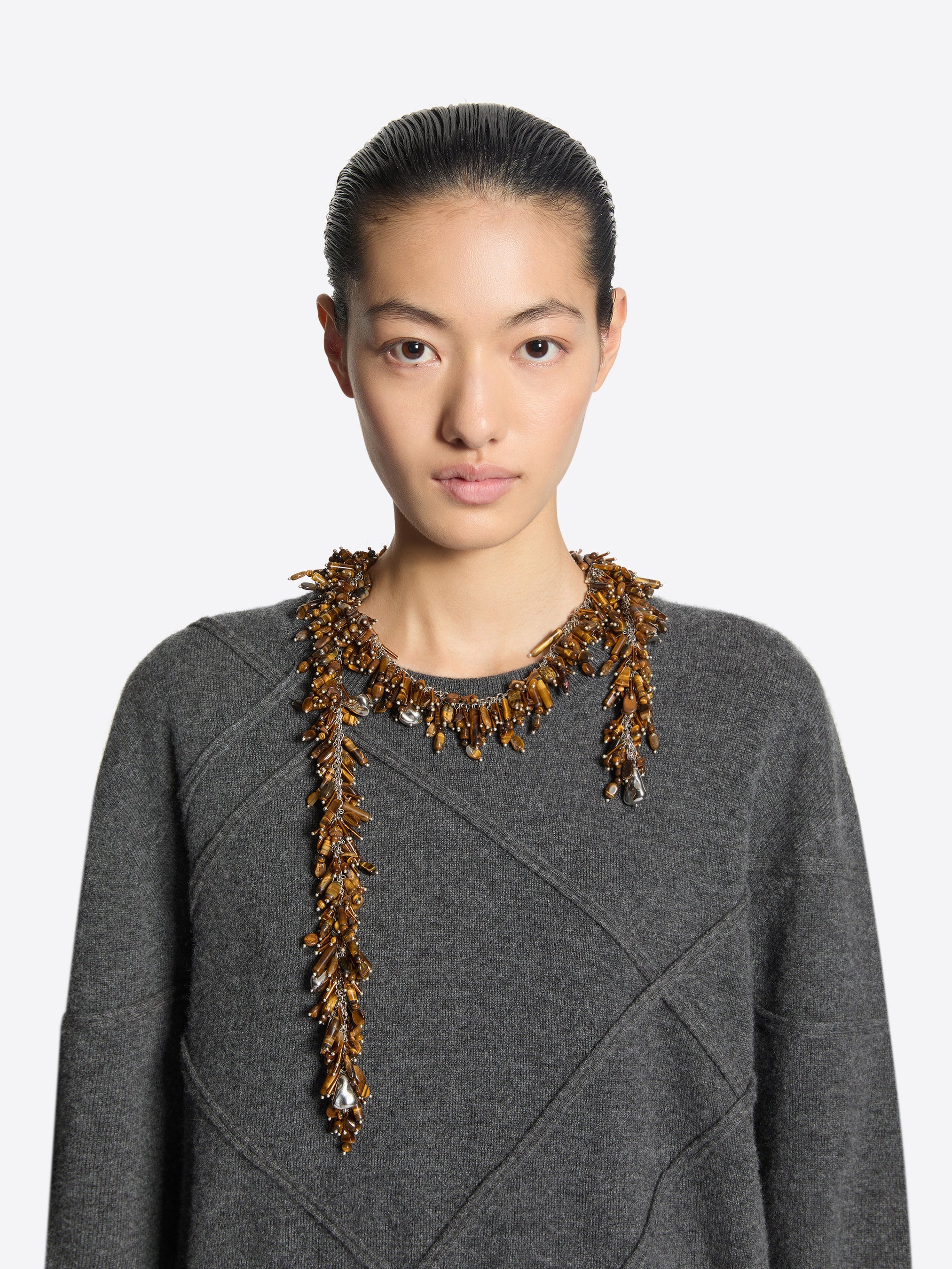 EMBROIDERED SCARF NECKLACE - 4