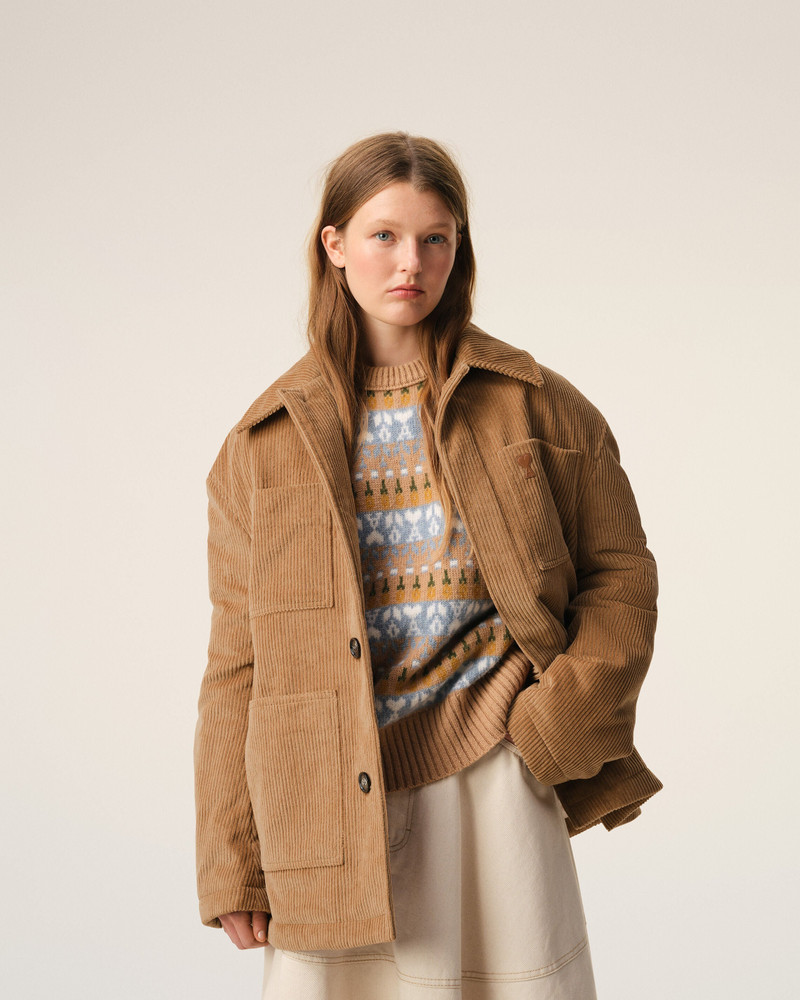 BROWN COTTON CORDUROY WORKER JACKET 3