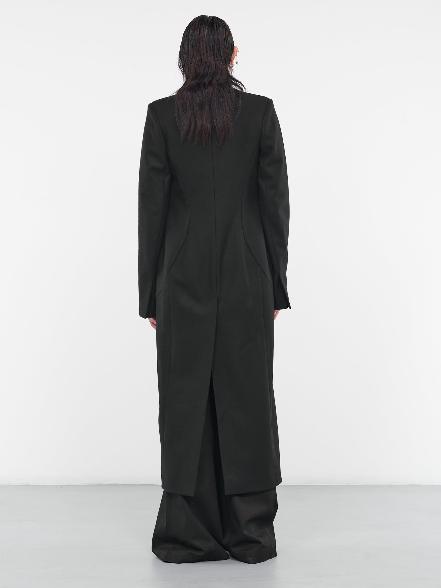 Paneled Wool Coat - 3