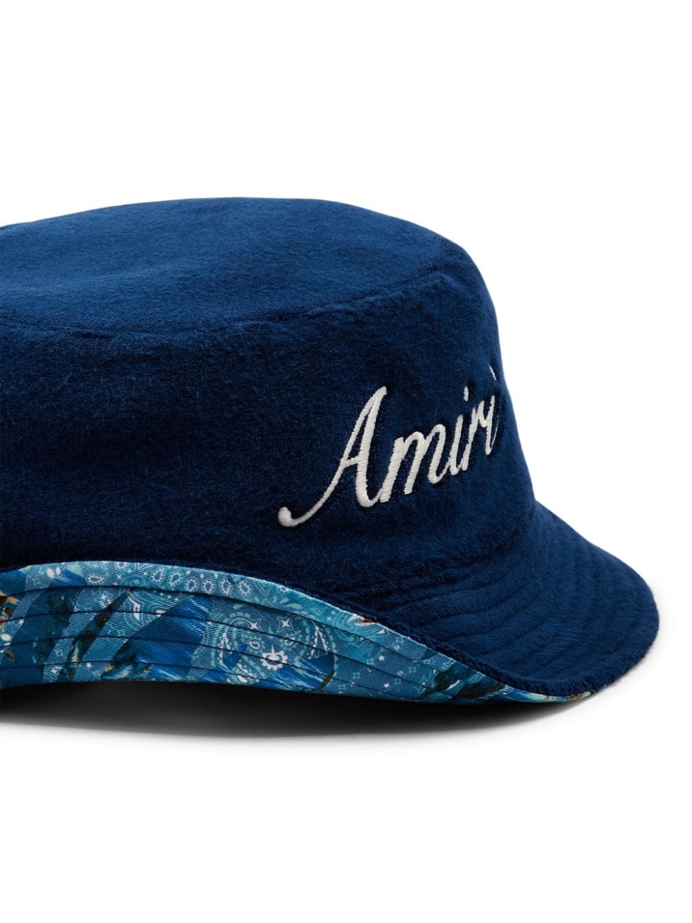 AMIRI logo-embroidered bandana-print bucket hat | REVERSIBLE