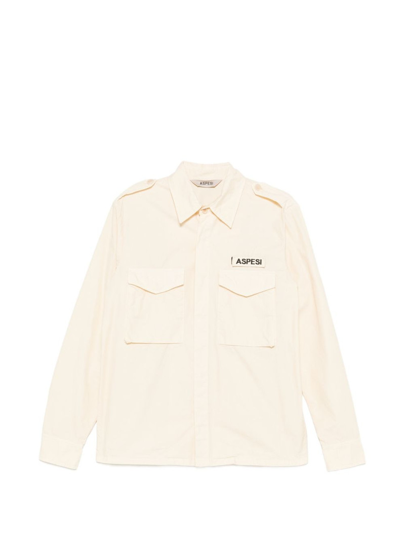 logo-patch epaulette shirt 1