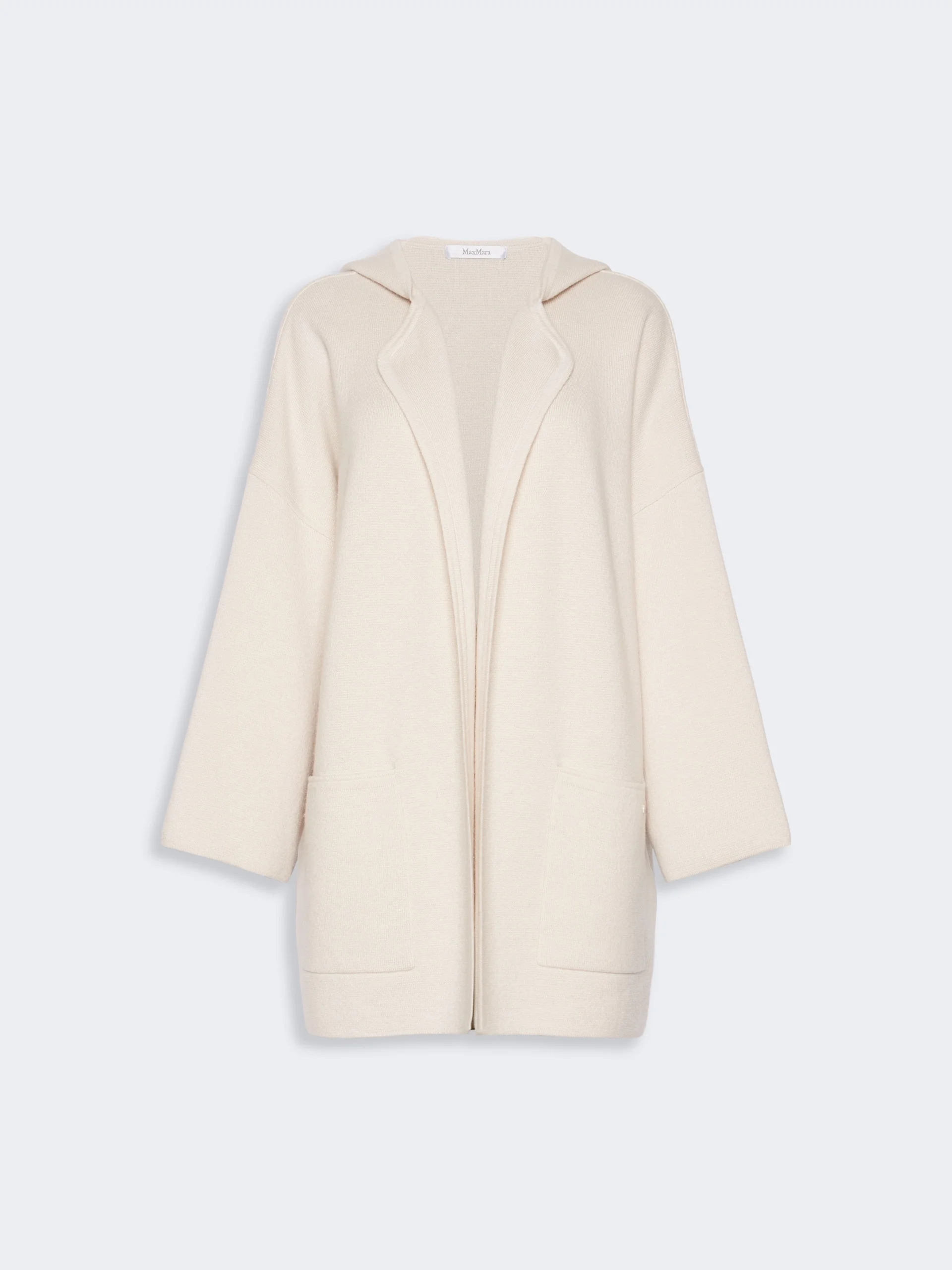 TANGA Wool and cashmere hooded cardigan - BEIGE - 1