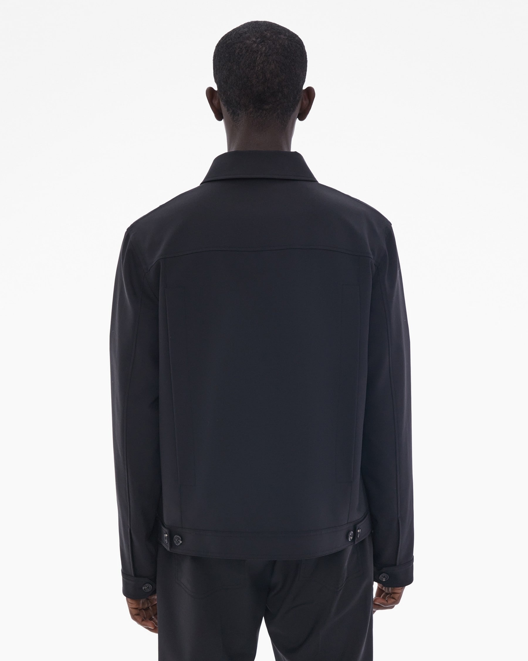 STRETCH WOOL TAILORED ZIP-UP JACKET - 4