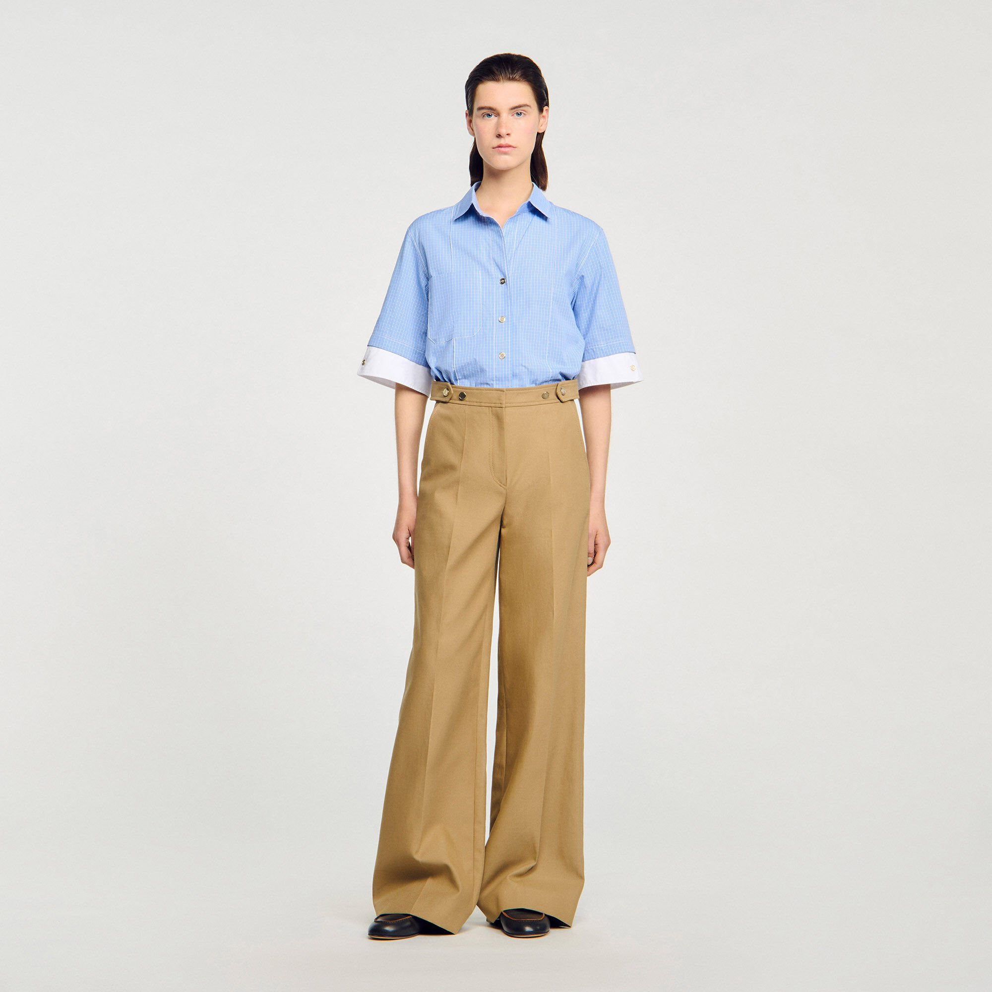 COTTON SUIT TROUSERS - 1