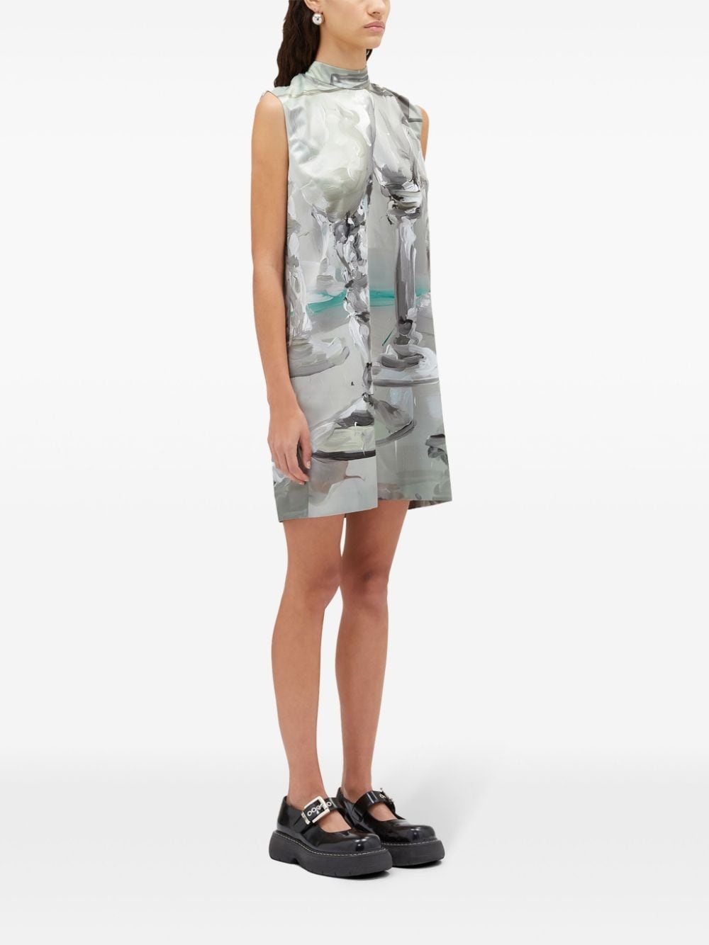 graphic-print mini dress - 3