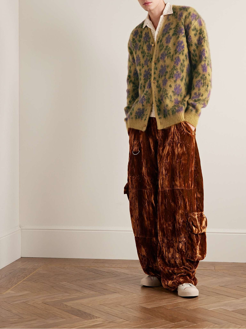 NEEDLES Jacquard-Knit Brushed Mohair-Blend Cardigan outlook