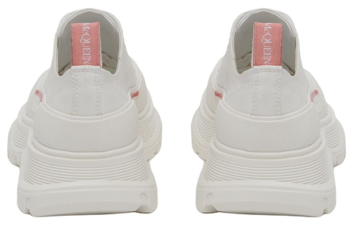 (WMNS) Alexander McQueen Tread Slick 45mm Lace Up Sneakers 'White Pink' 697072W4MV28763 - 4