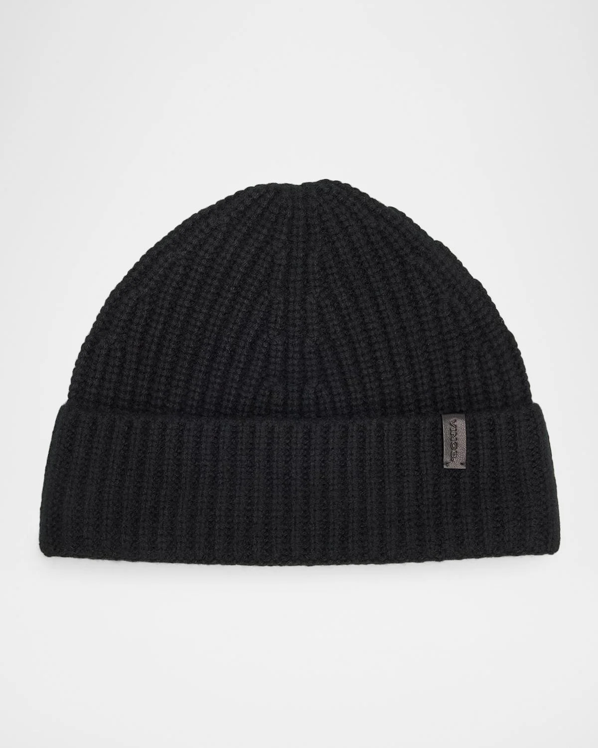Shaker Stitch Knit Cashmere Beanie - 1