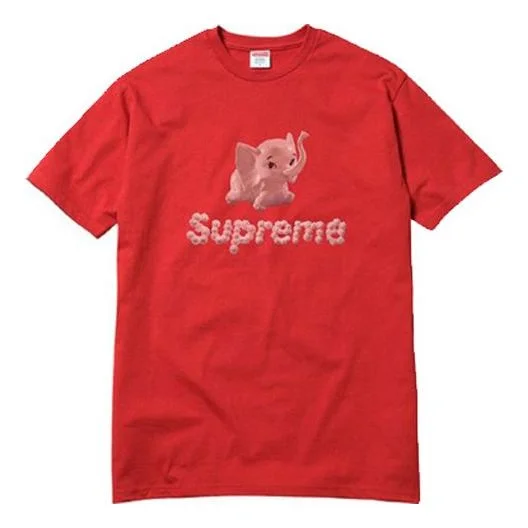 Supreme SS17 Elephant Tee Red Small Printing Short Sleeve Unisex SUP-SS17-320 - 1