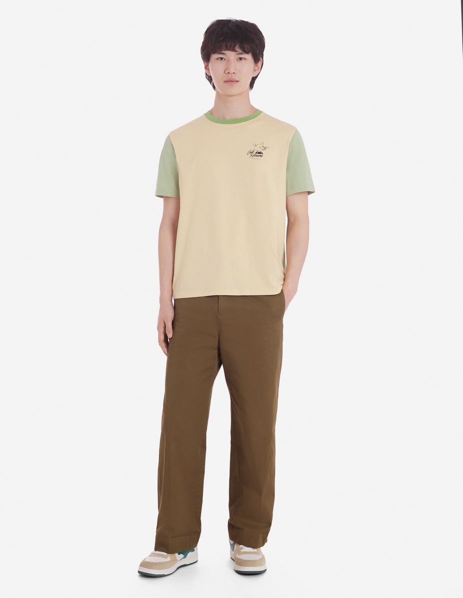 CAFE KITSUNE COLORBLOCK RELAX TEE-SHIRT - 3