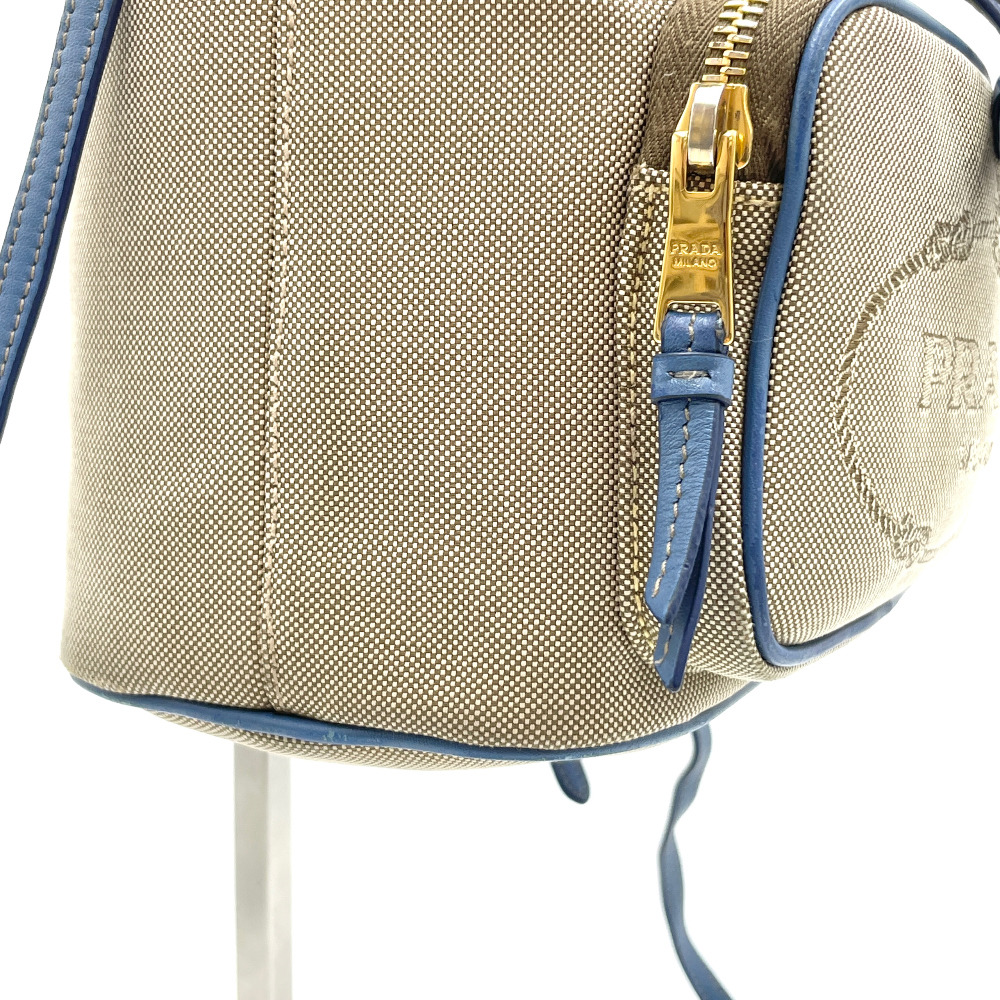 Prada Beige Fabric Heritage Bucket Two-Way Bag - 11
