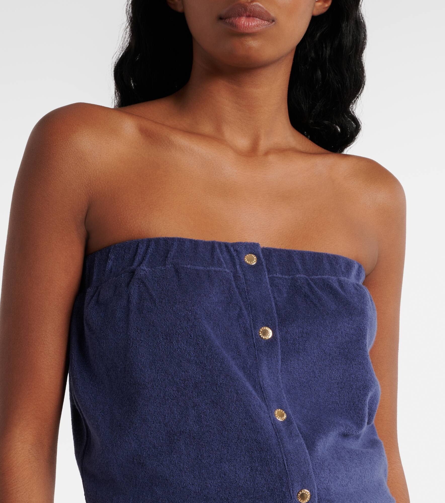 Naomi cotton-blend terry romper - 4