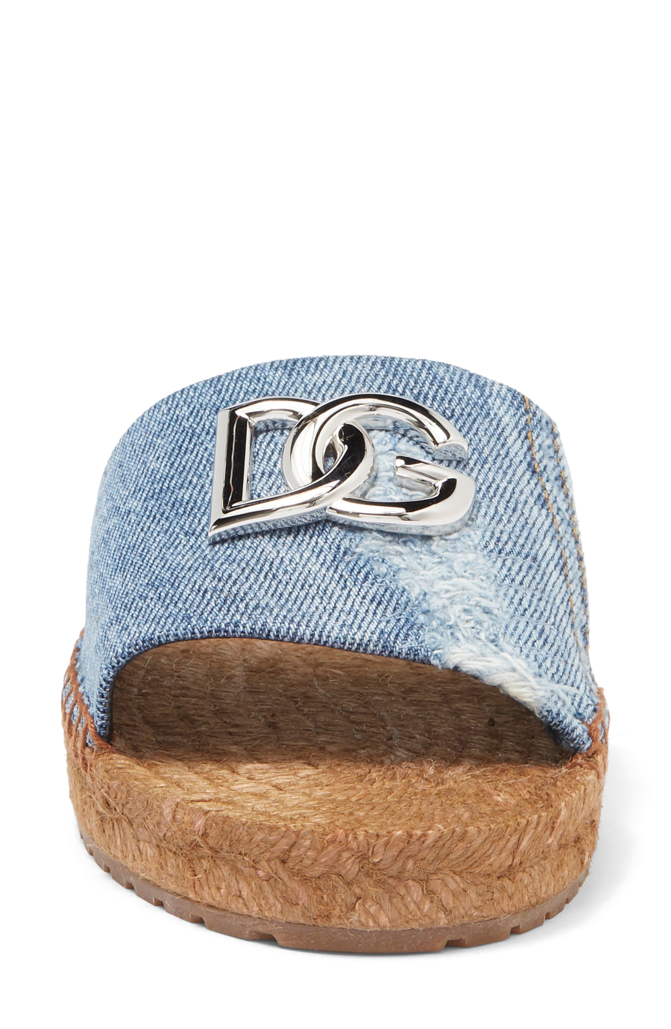 Denim Patchwork Slide Sandal - 4