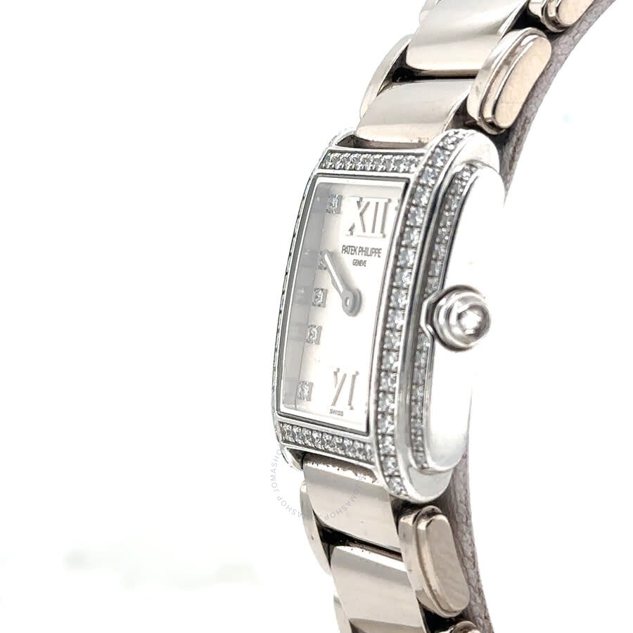 Pre-owned Patek Philippe Twenty-4 Diamond Silver-tone Dial Ladies Watch 4908/200G-001 - 4