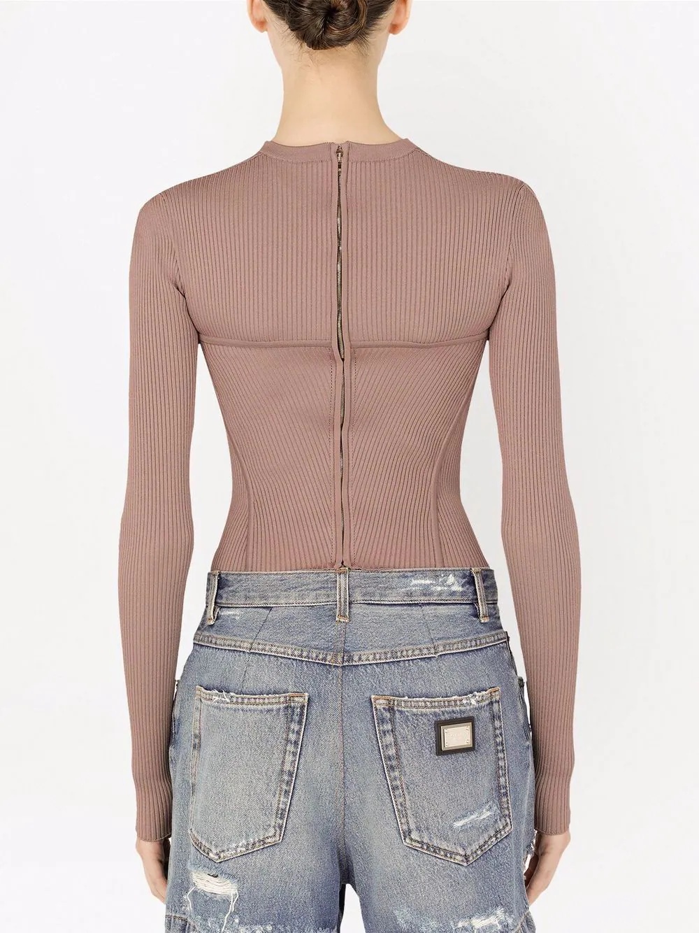 corset-style cut-out top - 4