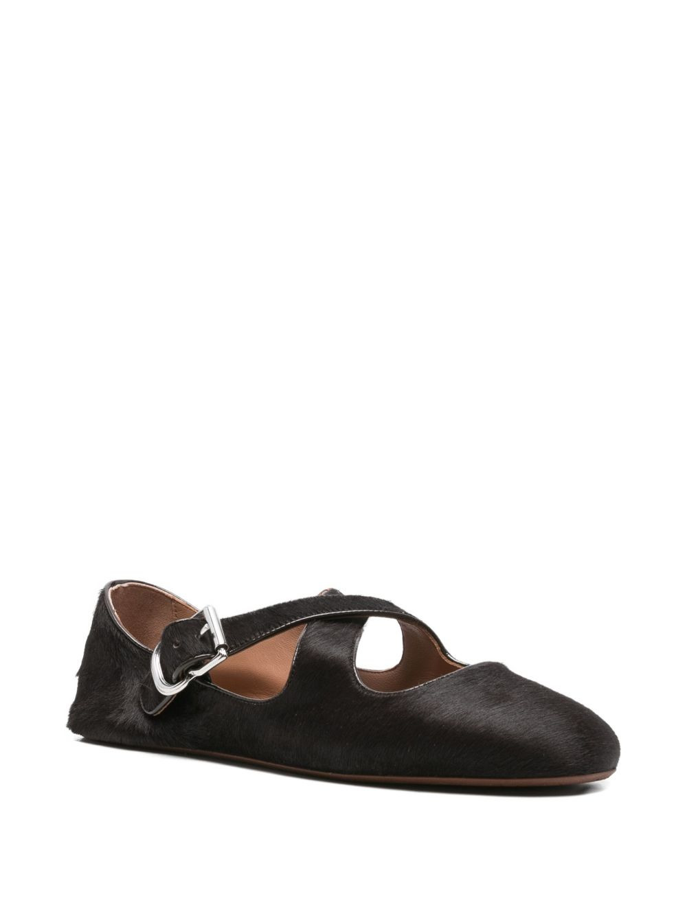 buckle cross-strap ballet flats - 2