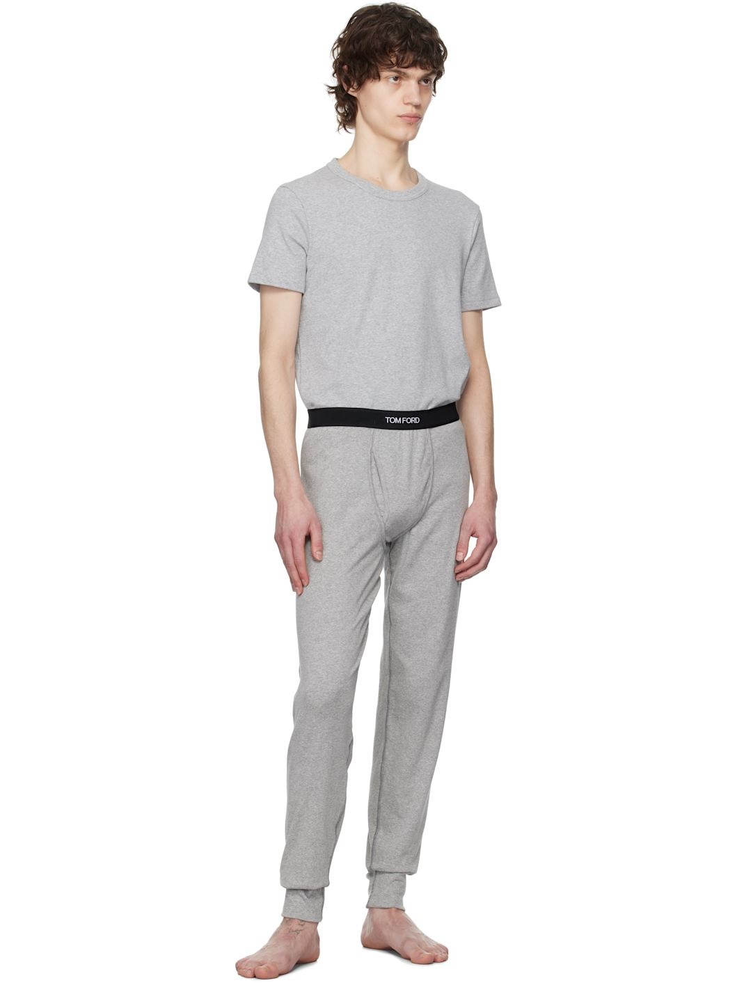 Gray Cotton Long Underwear - 4