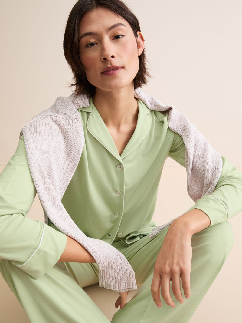 Derek Rose Women's Pajamas Lara Micro Modal Stretch Pistachio Green outlook