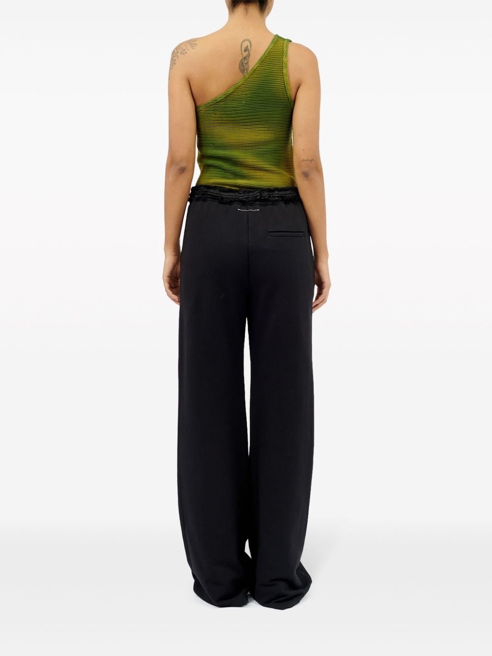 ruffled-waist flared trousers - 5