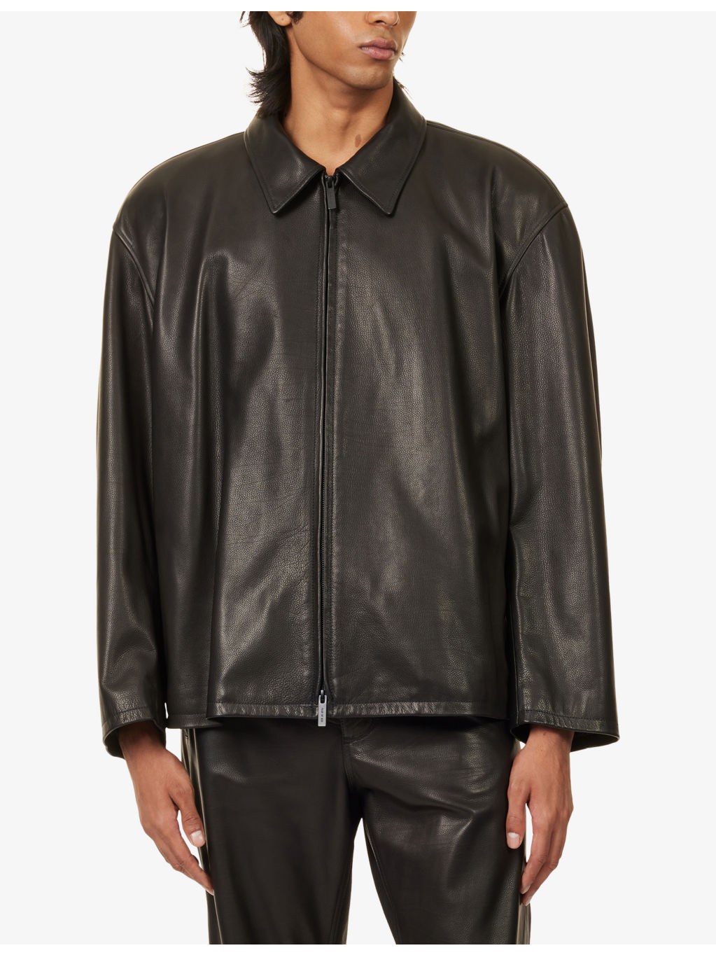 Rider Long-Sleeve Leather Jacket - 3