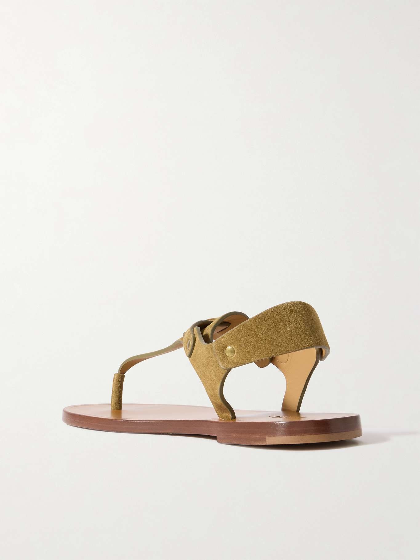 Akel embellished suede sandals Taupe - 3