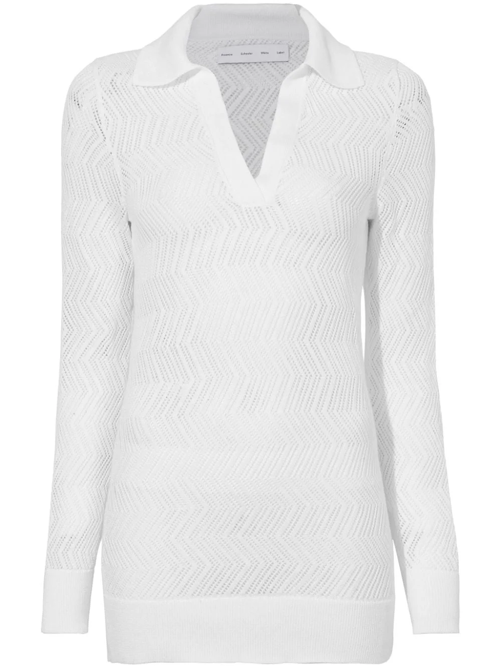 Agnes zig-zag pointelle knitted jumper - 1