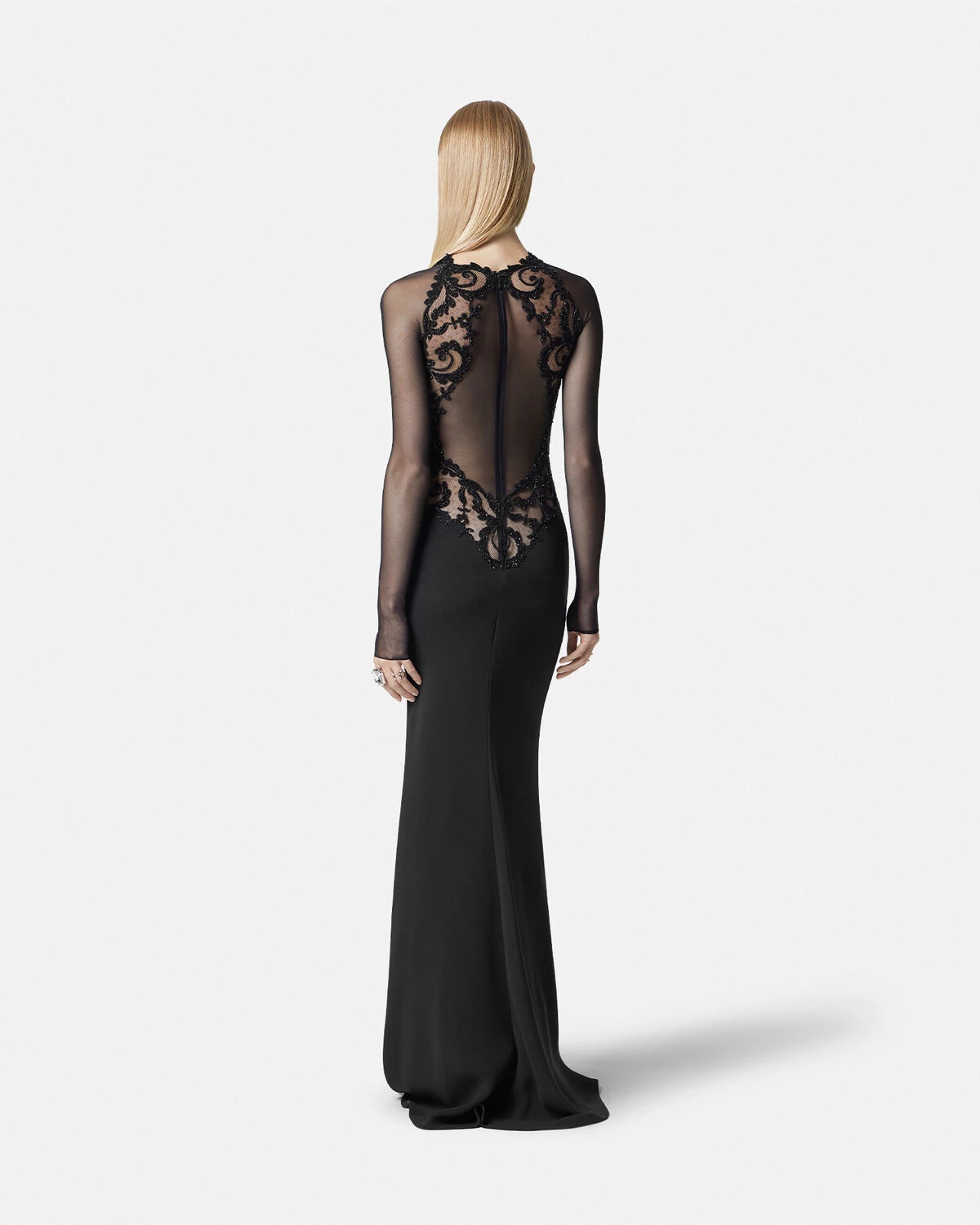 Embellished Barocco Lace Gown - 5