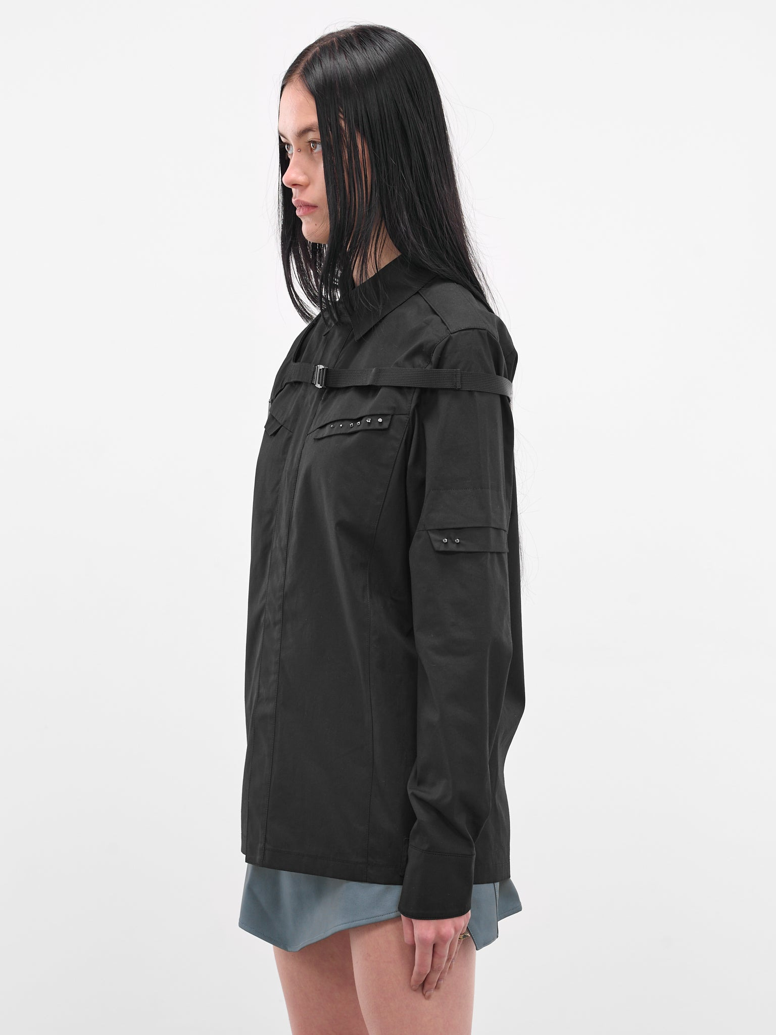 Black Biker Shirt & Shoulder Strap - 2