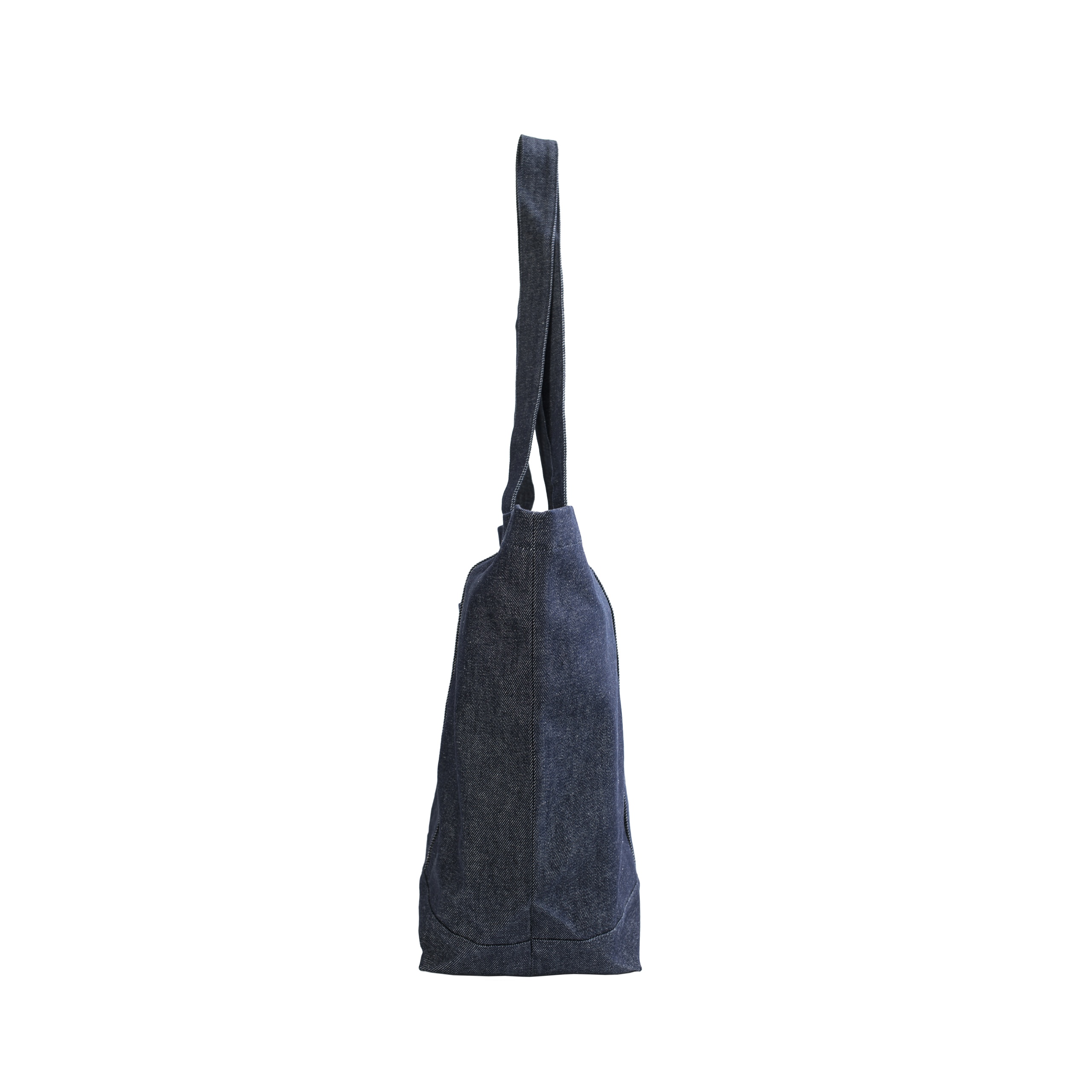 NAVY BLUE DENIM TOTE BAG - 4