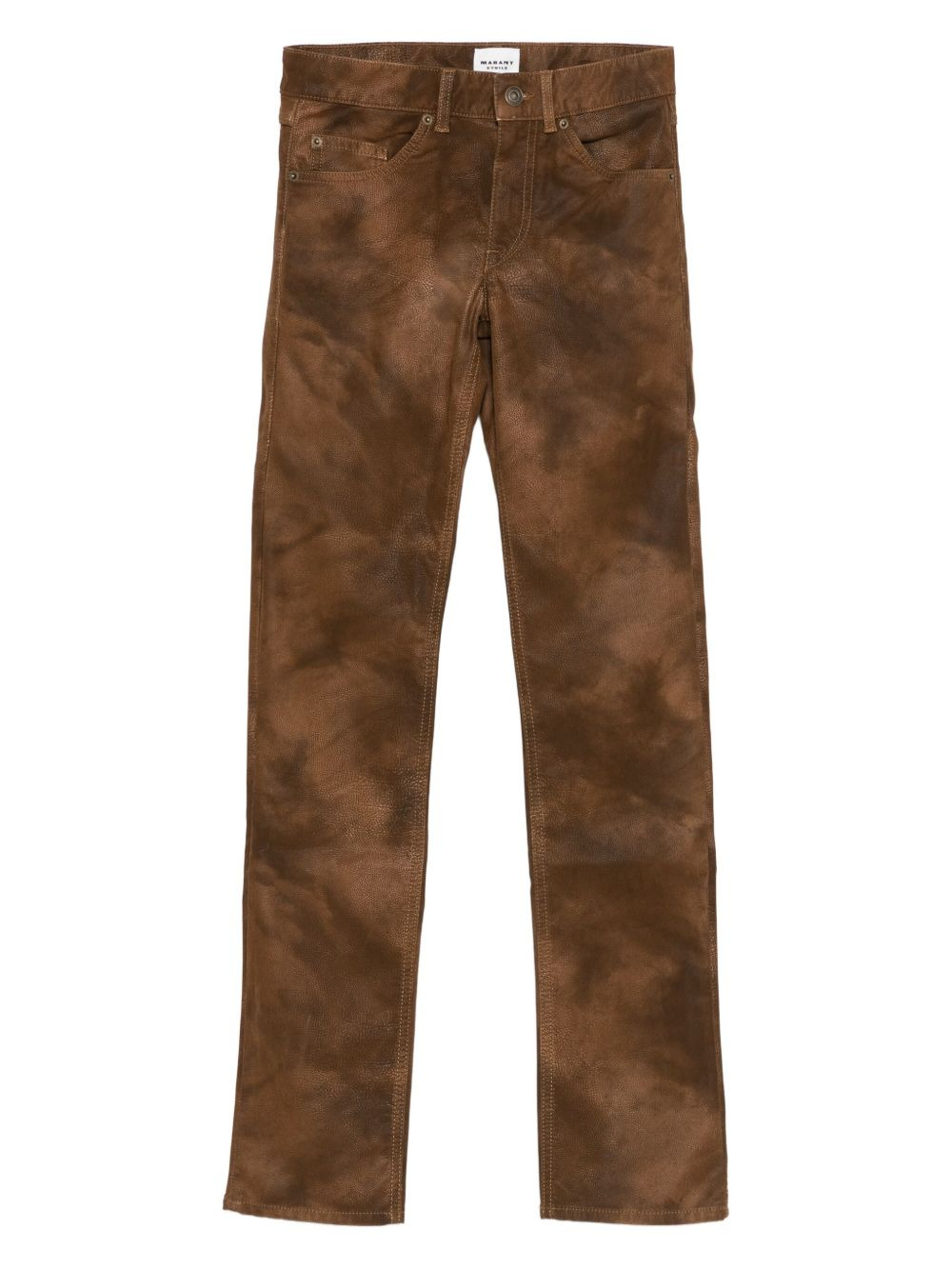 Kelsie leather-effect trousers - 1