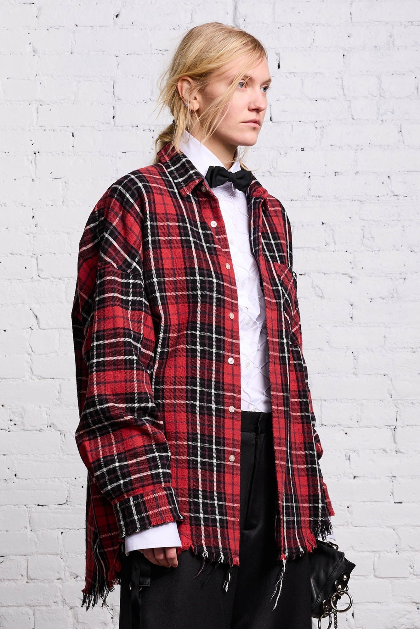 RELAXED WORKSHIRT - RED AND BLACK - 4