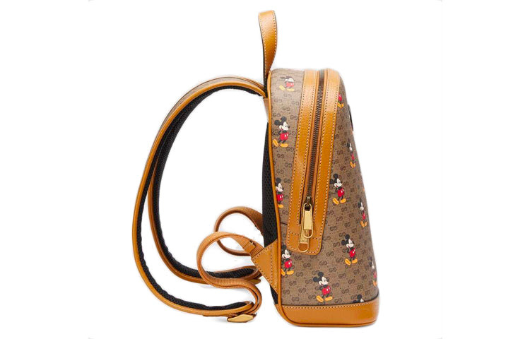 GUCCI x Disney Mickey Mouse Leather Backpack 'Beige Brown' 552884-HWUDM-8603 - 4
