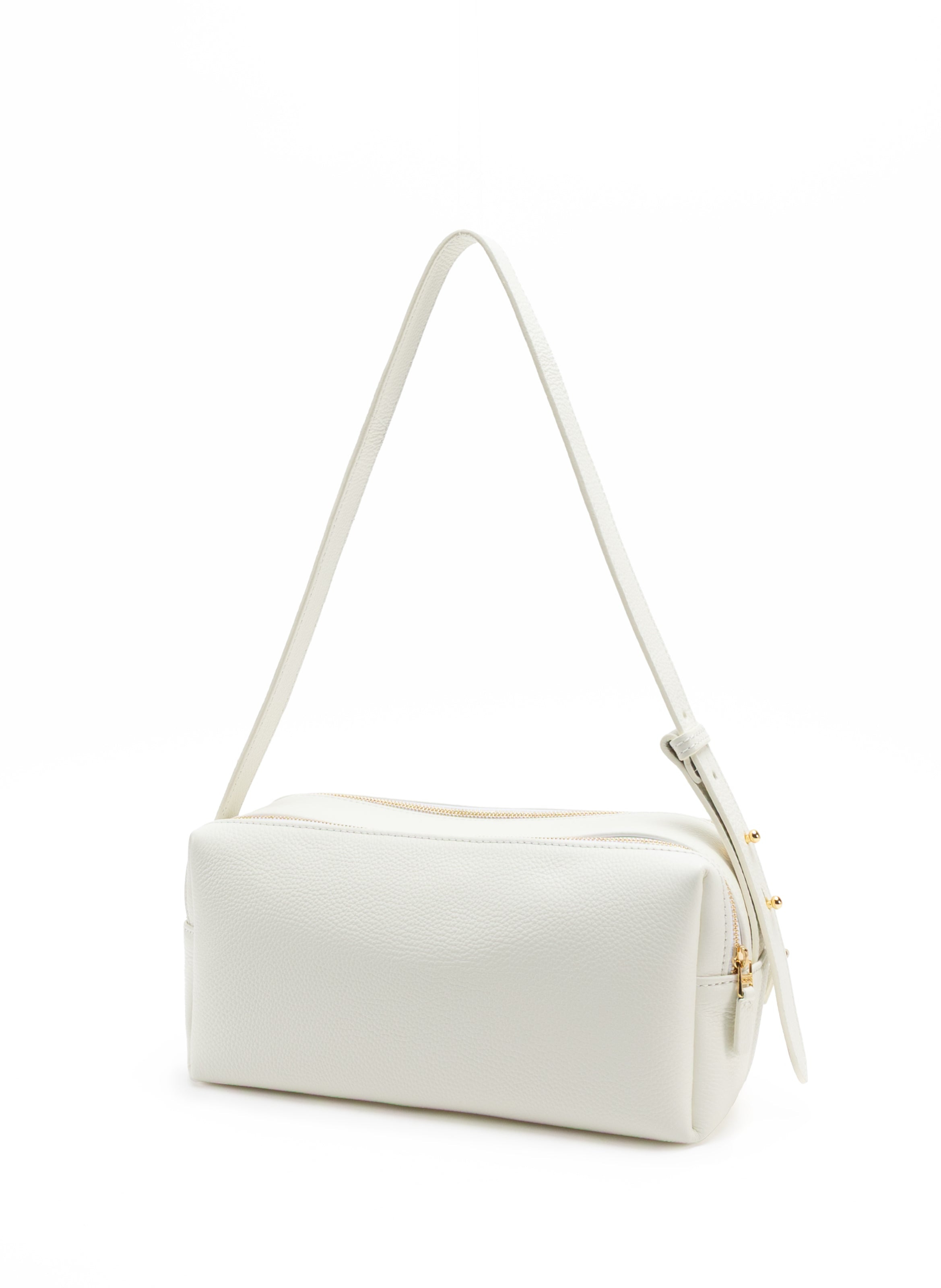 Trousse Pebbled Leather White - 4