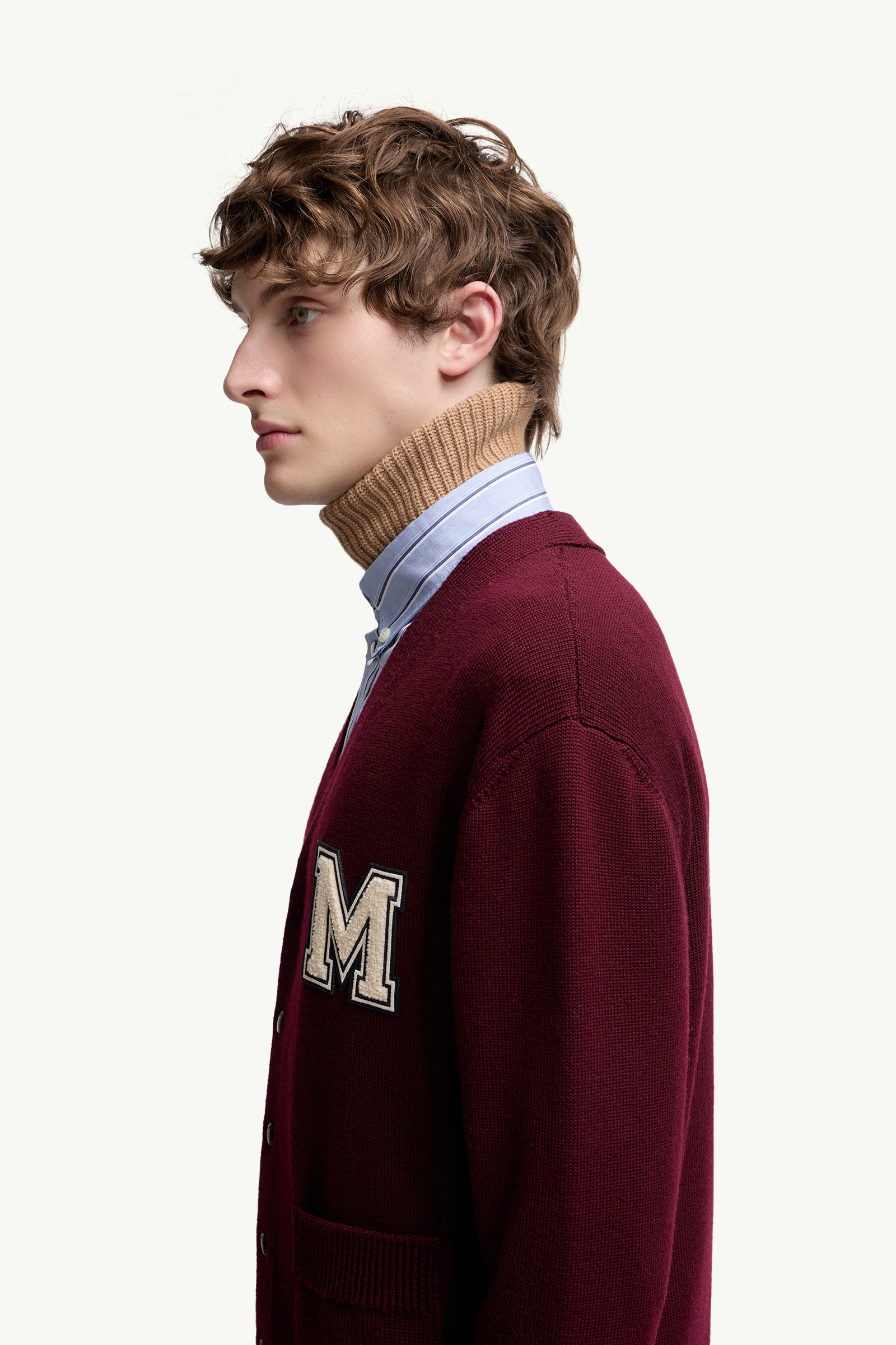 Embroidered Monogram Wool Cardigan - 4