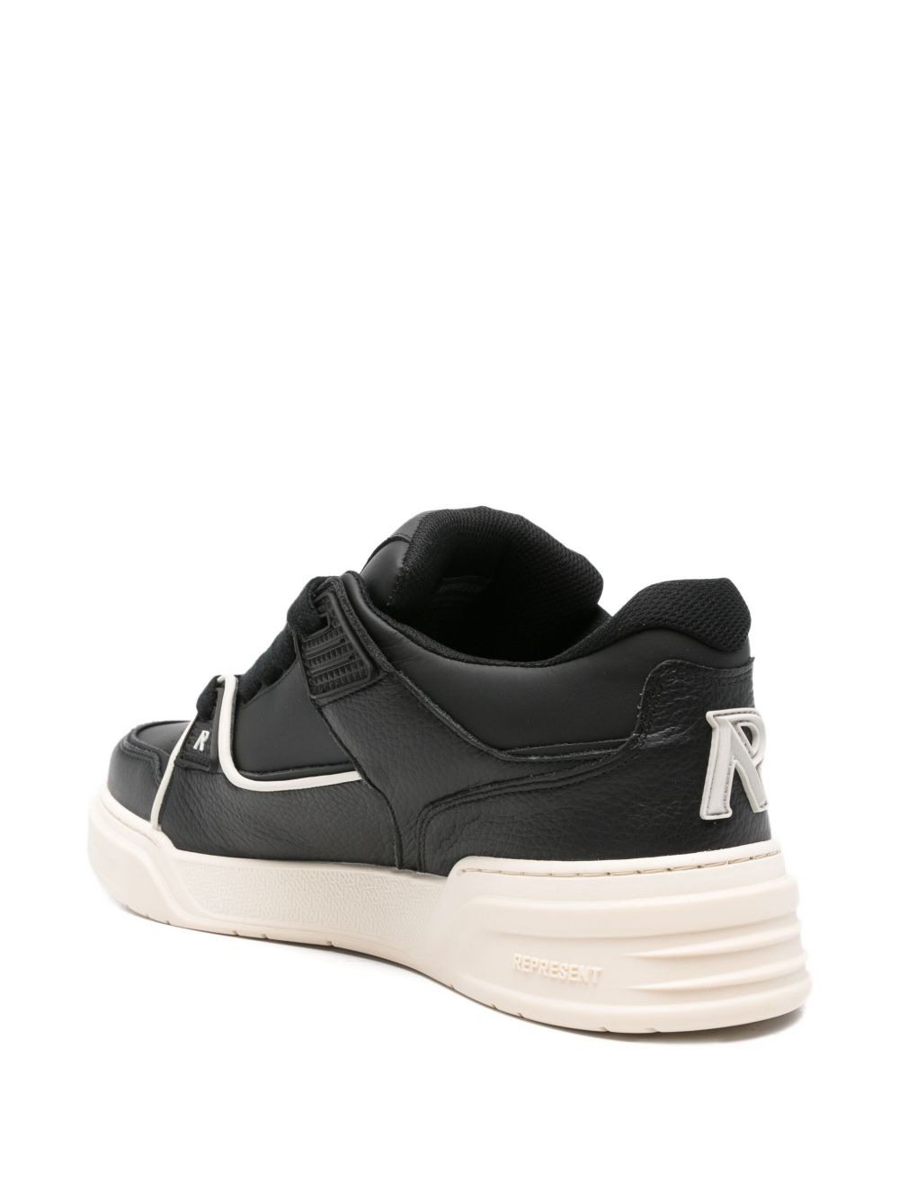 leather panelled low-tops sneakers - 3