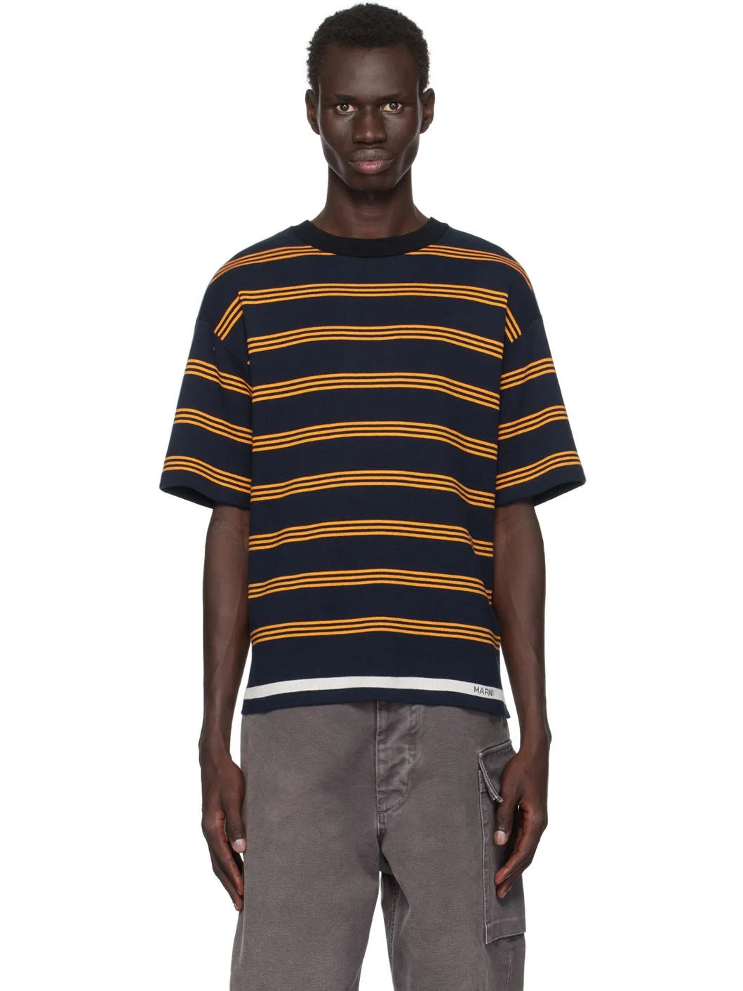 Black Seaside Stripe T-shirt - 1