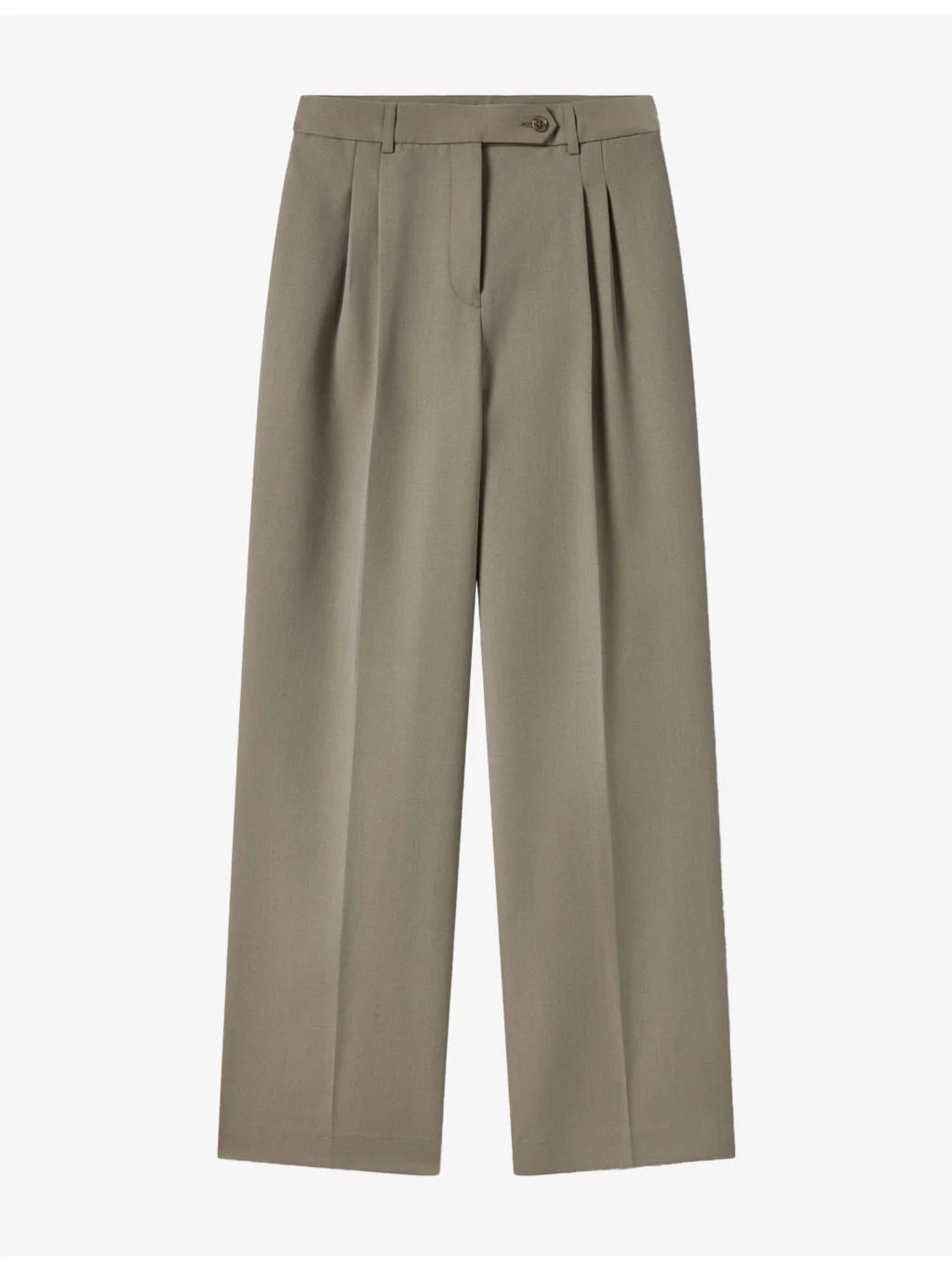 High-Rise Straight-Leg Wool-Blend Trousers - 1