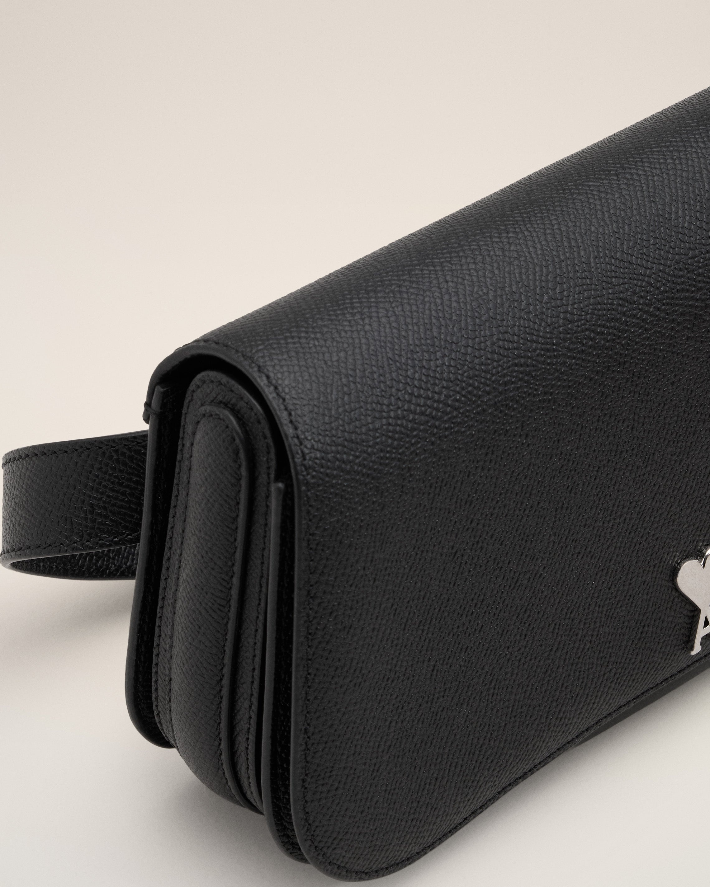 BLACK LEATHER CROSSBODY PARIS PARIS BAG - 4