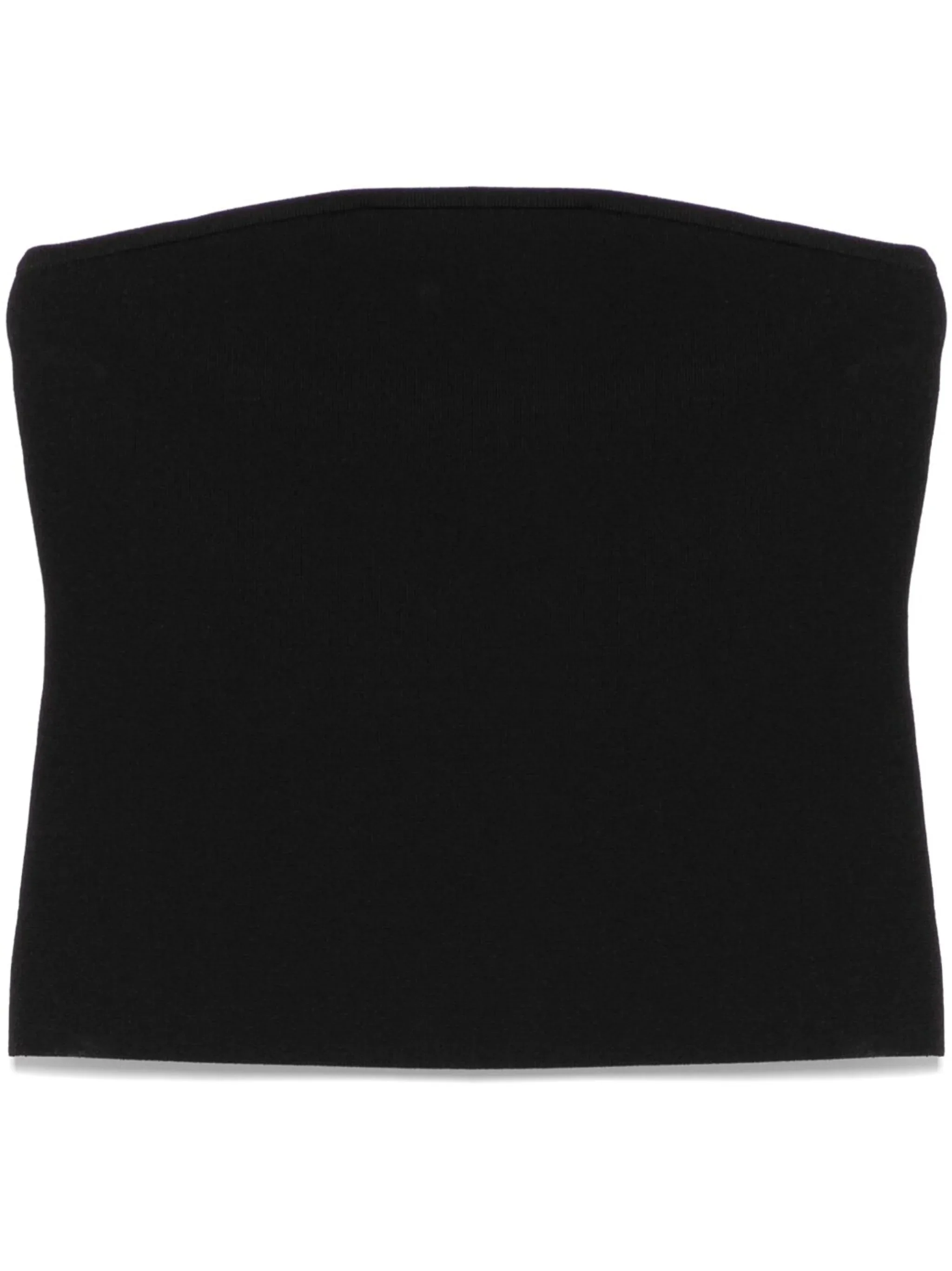 strapless knit crop top - 1