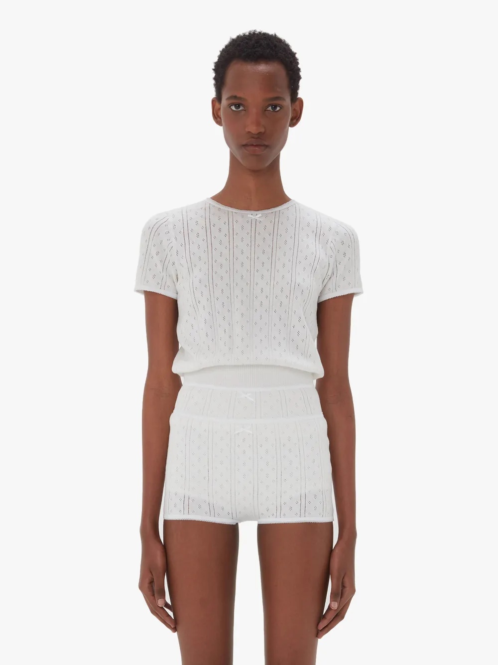 POINTELLE CAP SLEEVE TOP - 2
