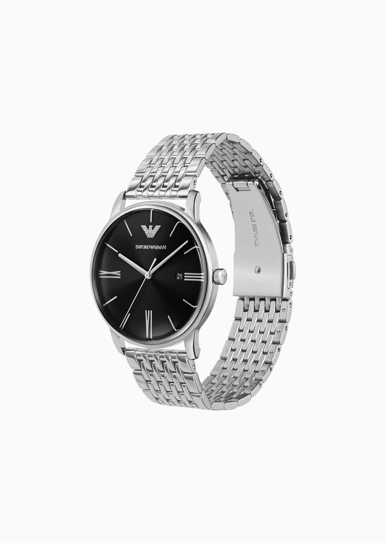 Three-Hand Date Stainless Steel Watch - 2