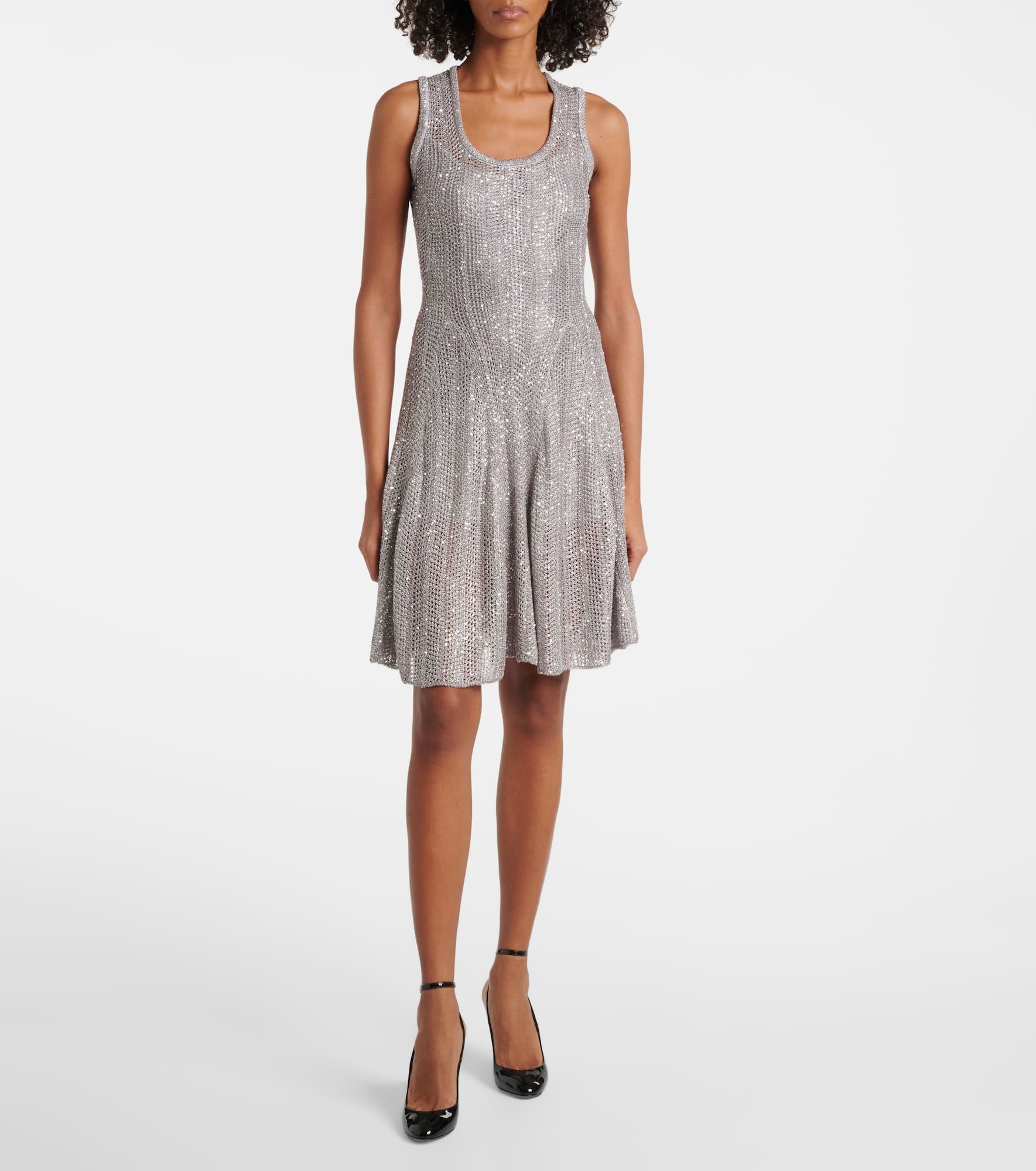 Sequined knitted minidress - 2