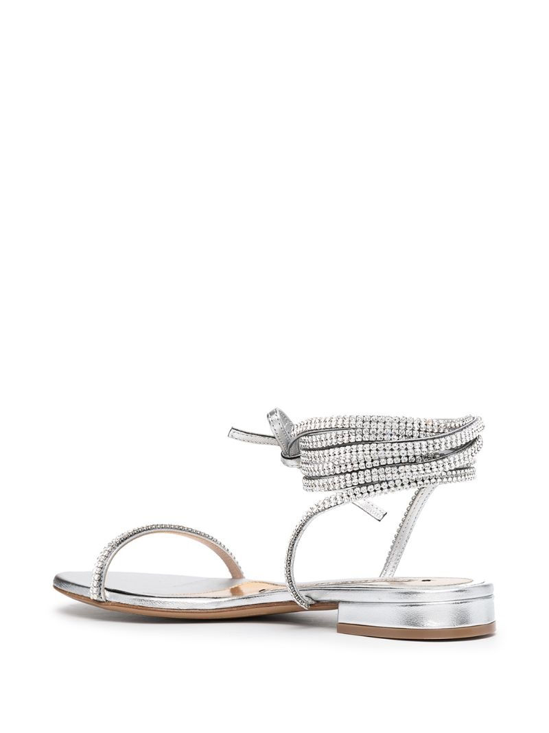 Amina crystal-embellished leather sandals - 3