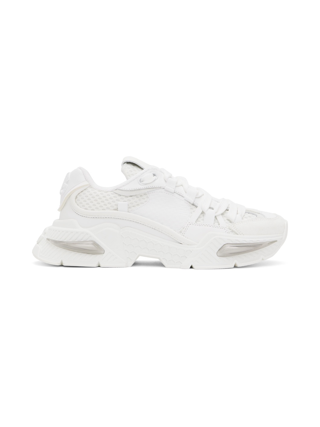 White Mixed-Material Airmaster Sneakers - 1